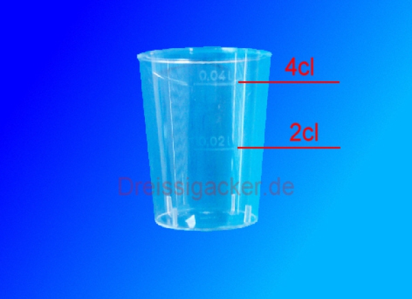 Schnapsglas 4cl transparent 50 Stück